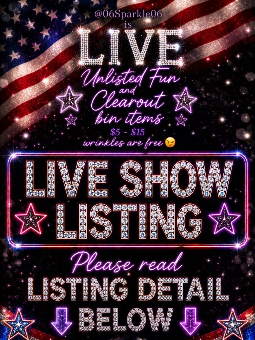 050-100❤️🤍💙Live Show Listing ❤️🤍💙 Please Read Below